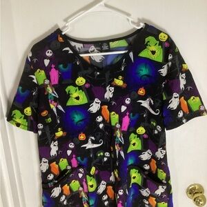 Nightmare before Christmas scrub top